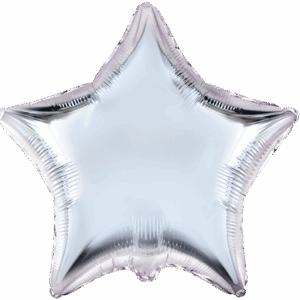 GLOBO ESTRELLA PEQUEÑA PLATA CON HELIO