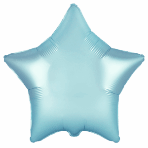 GLOBO ESTRELLA PEQUEÑA AZUL CLARO CON HELIO