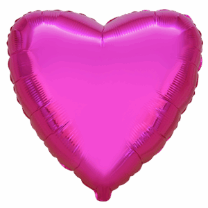 GLOBO CORAZÓN PEQUEÑO FUCHSIA CON HELIO