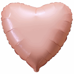 GLOBO CORAZÓN MELOCOTÓN CON HELIO