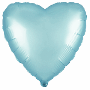GLOBO CORAZÓN PEQUEÑO AZUL CLARO CON HELIO