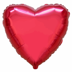 GLOBO CORAZÓN PEQUEÑO ROJO CON HELIO