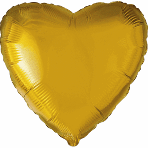 Globo Corazón pequeño oro con helio