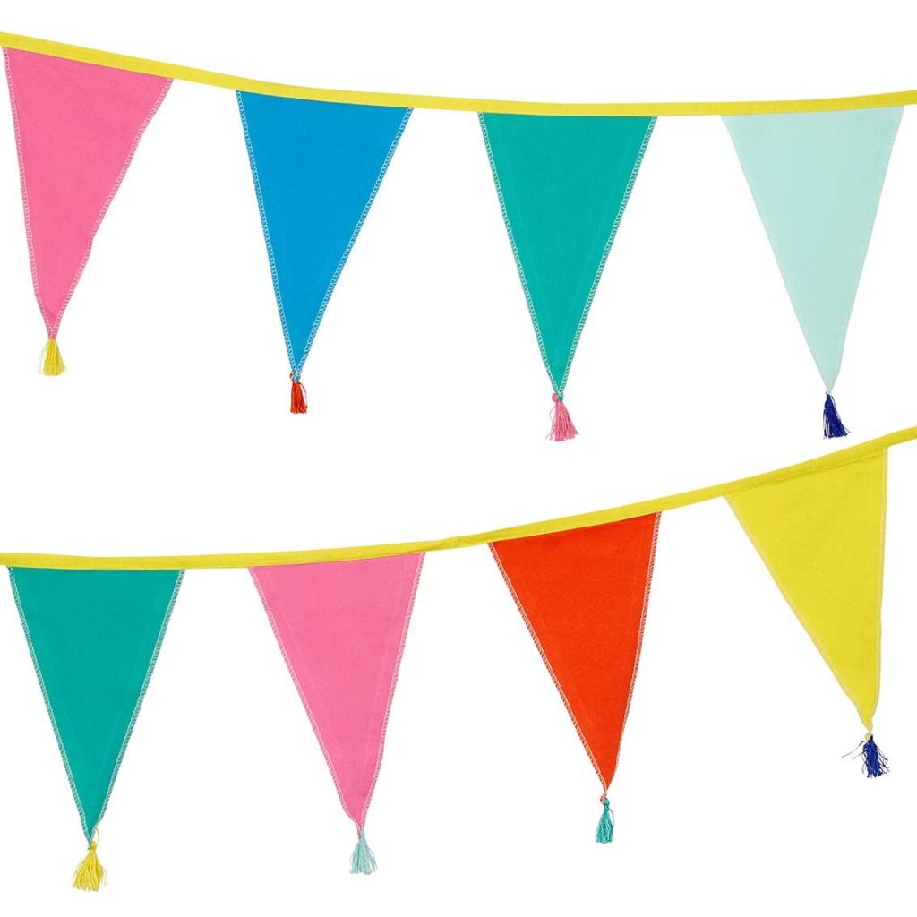 Banderín tela multicolor - Piparela Party