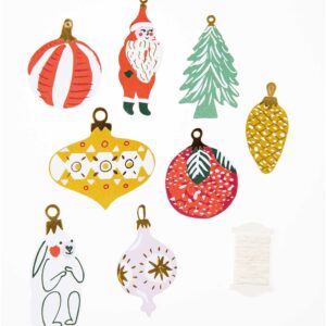 Etiquetas navidad Santa - 8ud