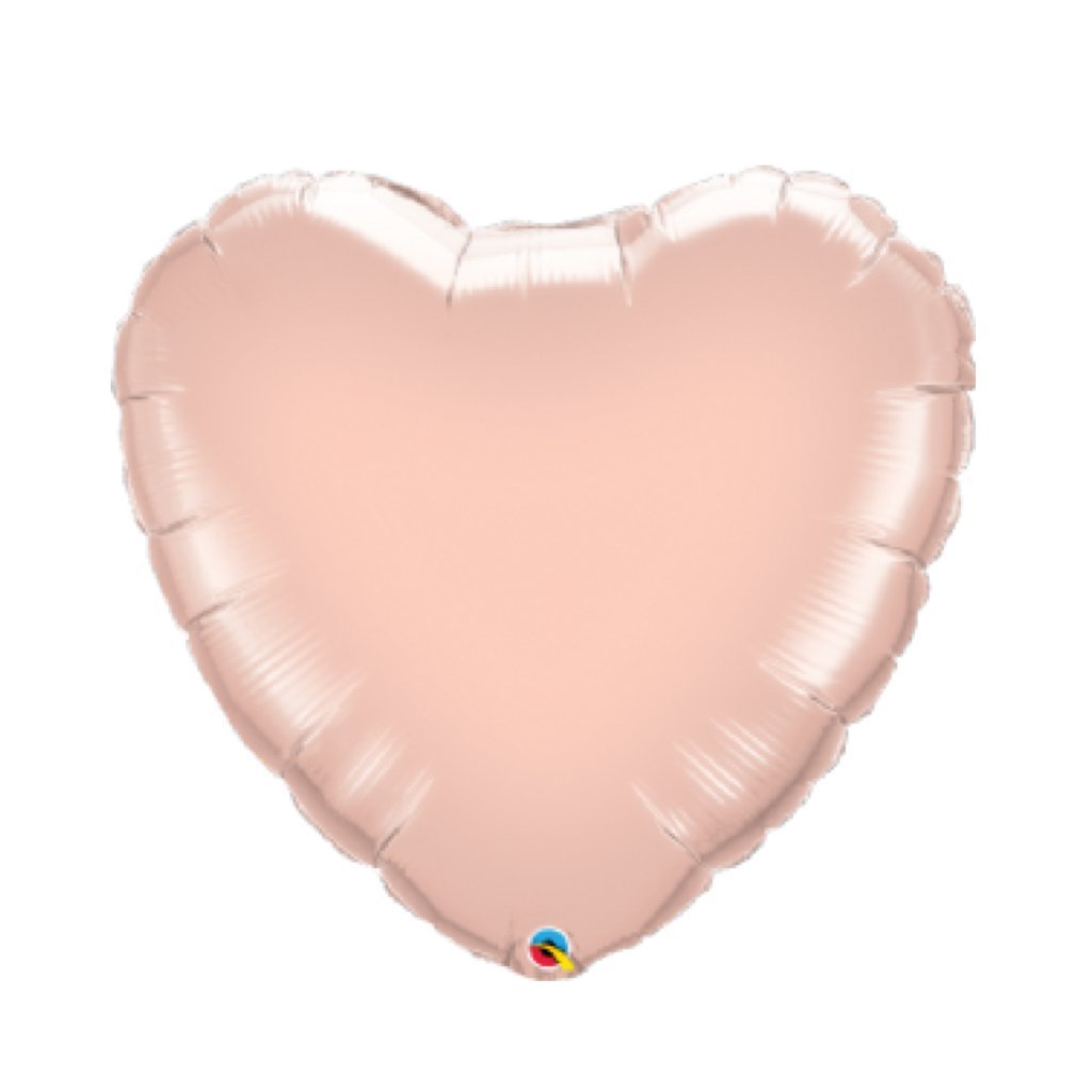 Globo Corazón pequeño oro rosa con helio - Piparela Party