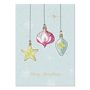 POSTAL NAVIDAD ADORNOS ÁRBOL