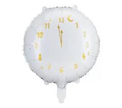 GLOBO RELOJ BLANCO CON HELIO