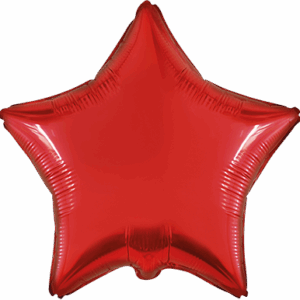 GLOBO ESTRELLA PEQUEÑA ROJA CON HELIO