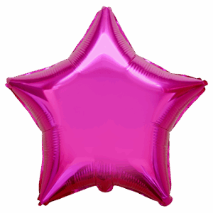 Globo de fósil en forma de Estrella en color fucsia