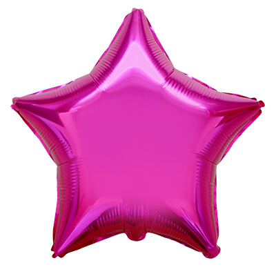 Estrella fuchsia Globo de fósil en forma de Estrella en color fucsia