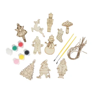 KIT DECORACIÓN DE MADERA SANTA