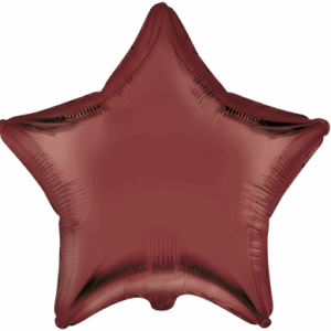 GLOBO ESTRELLA PEQUEÑA GRANATE SATIN CON HELIO