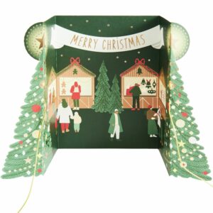 TARJETA MERCADO NAVIDAD 3D