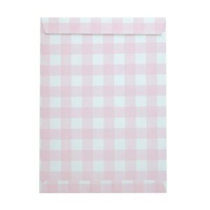 BOLSA PAPEL VICHY ROSA - 8UD