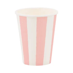 VASOS STRIPE ROSA - 8UD