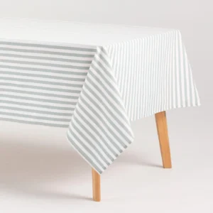 MANTEL ANTIMANCHAS RAYAS AGUAMARINA