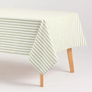 MANTEL ANTIMANCHAS RAYAS OLIVA