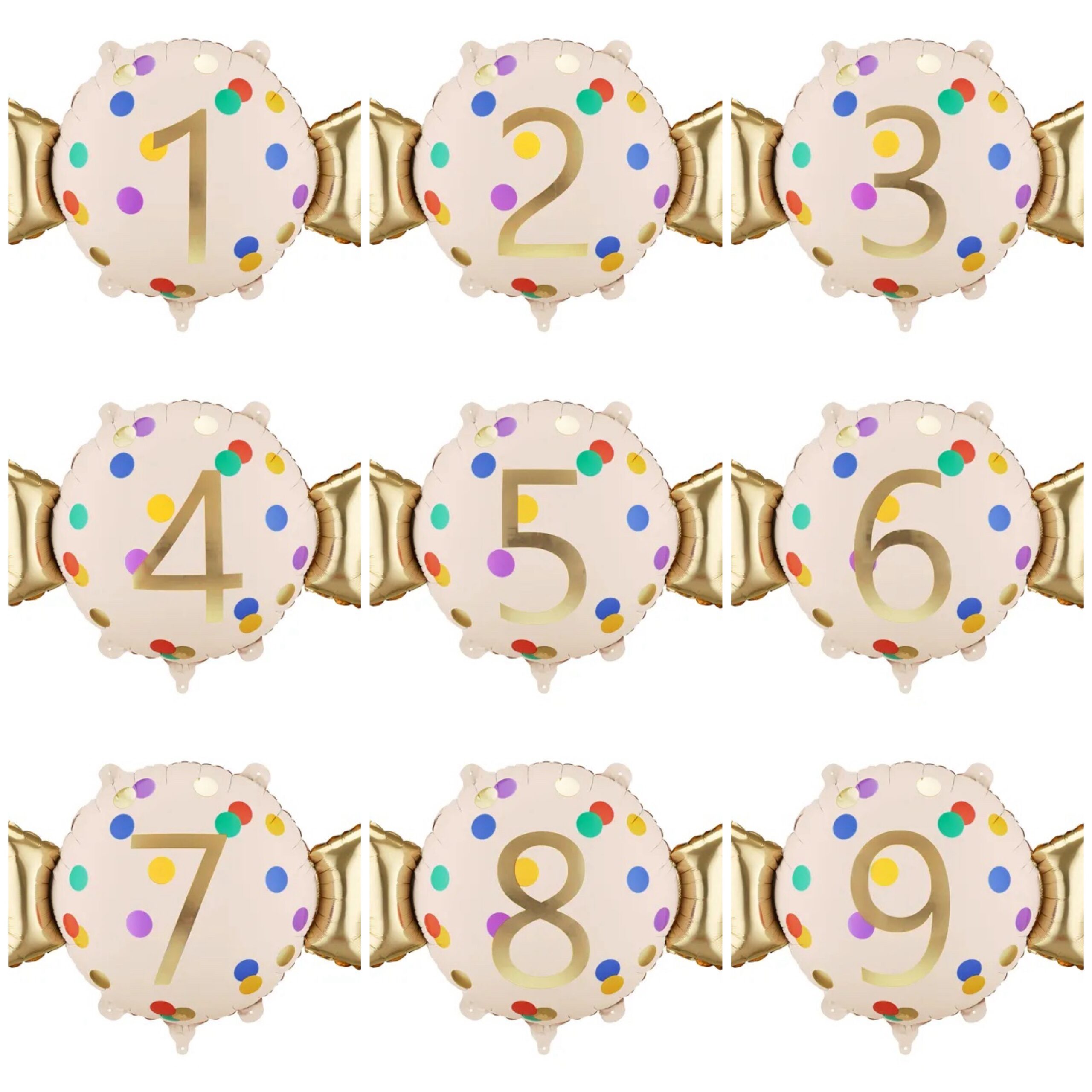 GLOBO NÚMERO CARAMELO