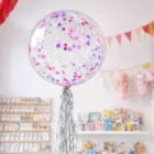 Globo burbuja de 60cm, relleno de confetti