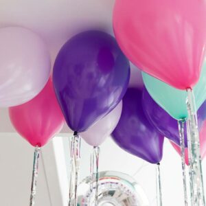 GLOBOS SELECCIÓN MULTI TIRAS PLATA CON HELIO