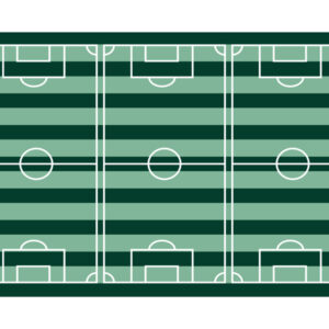 Mantel de plástico con diseño de campo de fútbol, mide 120x180cm