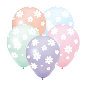 GLOBOS MARGARITA CON HELIO - 8UD