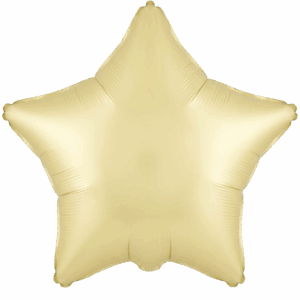 GLOBO ESTRELLA PEQUEÑA AMARILLLO PASTEL CON HELIO