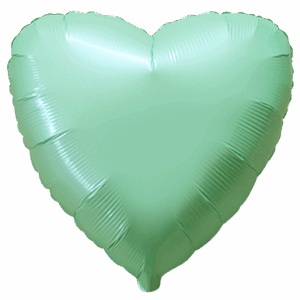 GLOBO CORAZÓN PEQUEÑO MENTA CON HELIO