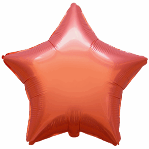 GLOBO ESTRELLA PEQUEÑA NARANJA CON HELIO