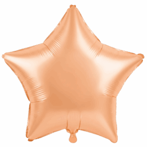 GLOBO ESTRELLA PEQUEÑA NARANJA PASTEL CON HELIO