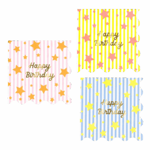 SERVILLETAS HAPPY BIRTHDAY FLÚOR - 16UD