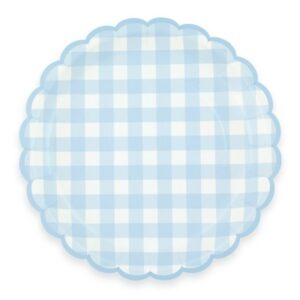 PLATO VICHY AZUL CLARO - 8UD
