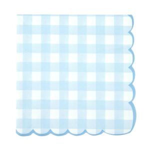 SERVILLETAS VICHY AZUL CLARO - 16UD