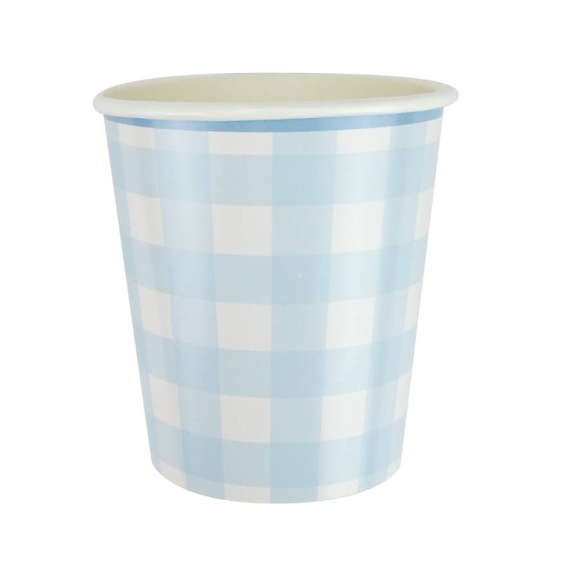 Vasos vichy azul claro