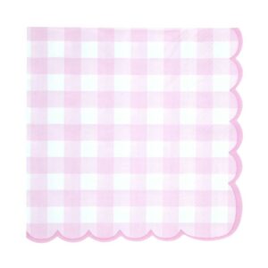 SERVILLETAS VICHY ROSA - 16UD