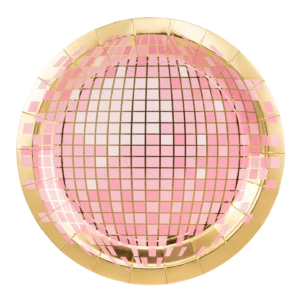 PLATOS DISCO ROSA - 8ud