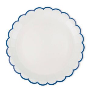 PLATOS  BORDE FESTONEADO AZUL - 8UD