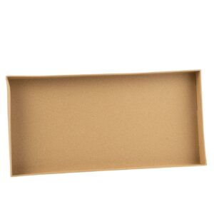 Bandeja rectangular para aperitivos 40x30cm hecha de carton kraft