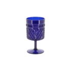 Copa acrílica azul de 270ml y 13,5 cm de altura con diseño efecto cristal