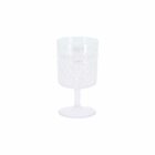 Copa acrílica transparente de 270ml de capacidad, mide 13,5cm de altura