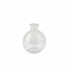 Jarrón de cristal borde dorado de 7, cm x 9 cm de alto. Ideal para flores y decorar momentos especiales.
