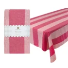 Mantel algodón rayas fucsias 160 x 250 cm
