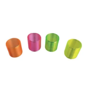 Pack de 4 muelles en color fluor para rellenos de piñata
