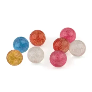 Pack de 4 pelotas con purpurina de 2,5cm de diámetro para piñata
