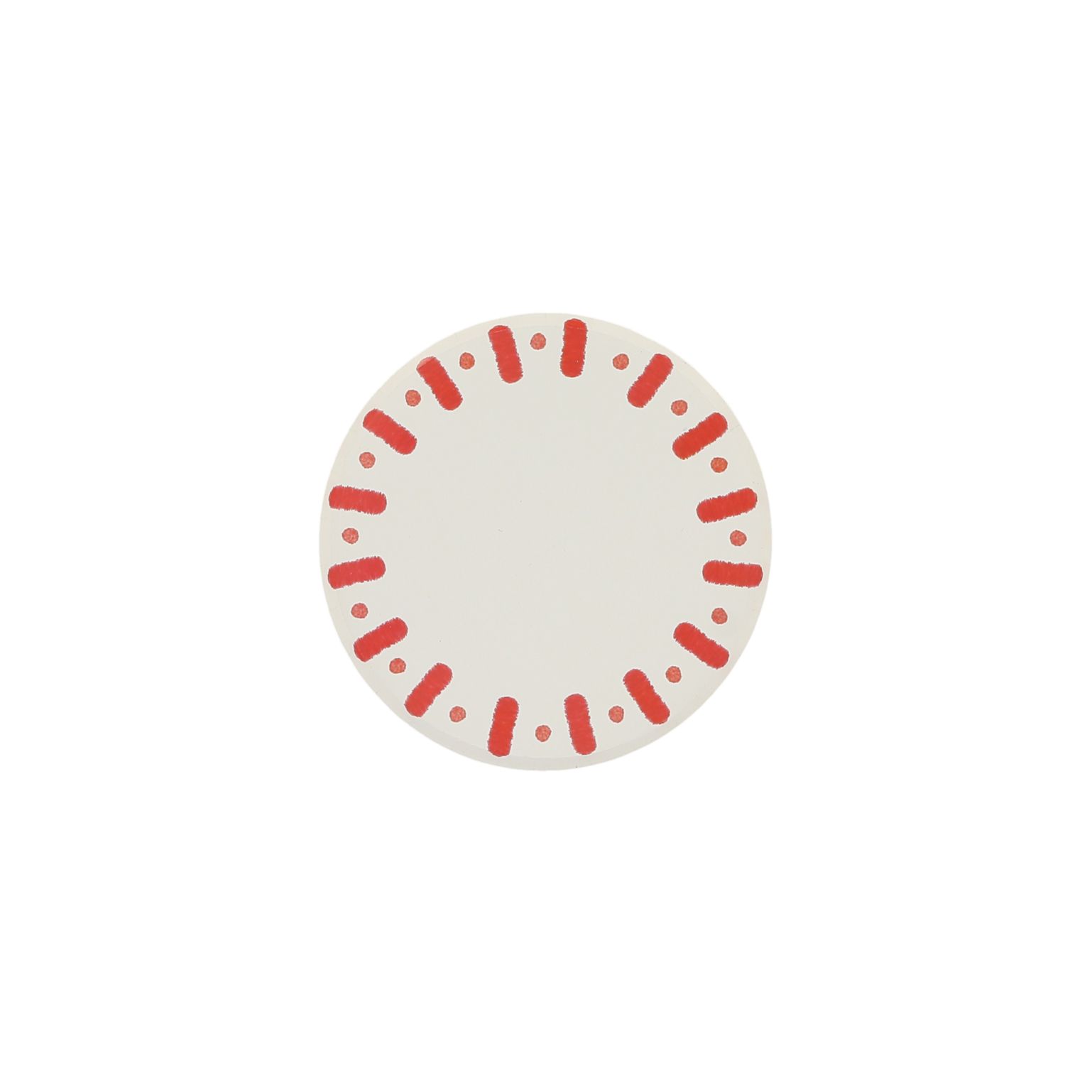 photo à réinjecter - 96732 Pack de 6 platos postre rayas rojas, miden 18cm