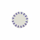 Pack de 6 platos con detalles azules, miden 18cm