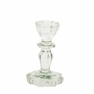 Portavela cristal salvia de 11cm para velas de 2 cm.