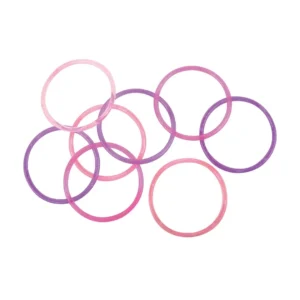 Pack de 4 pulseras en tonos rosas y lila. Perfectas para rellenar piñatas, bolsas sorpresa y detalles para invitados