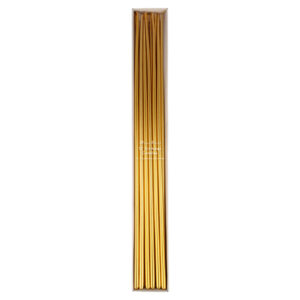 Pack de 12 velas largas doradas Meri Meri de 38 cm.